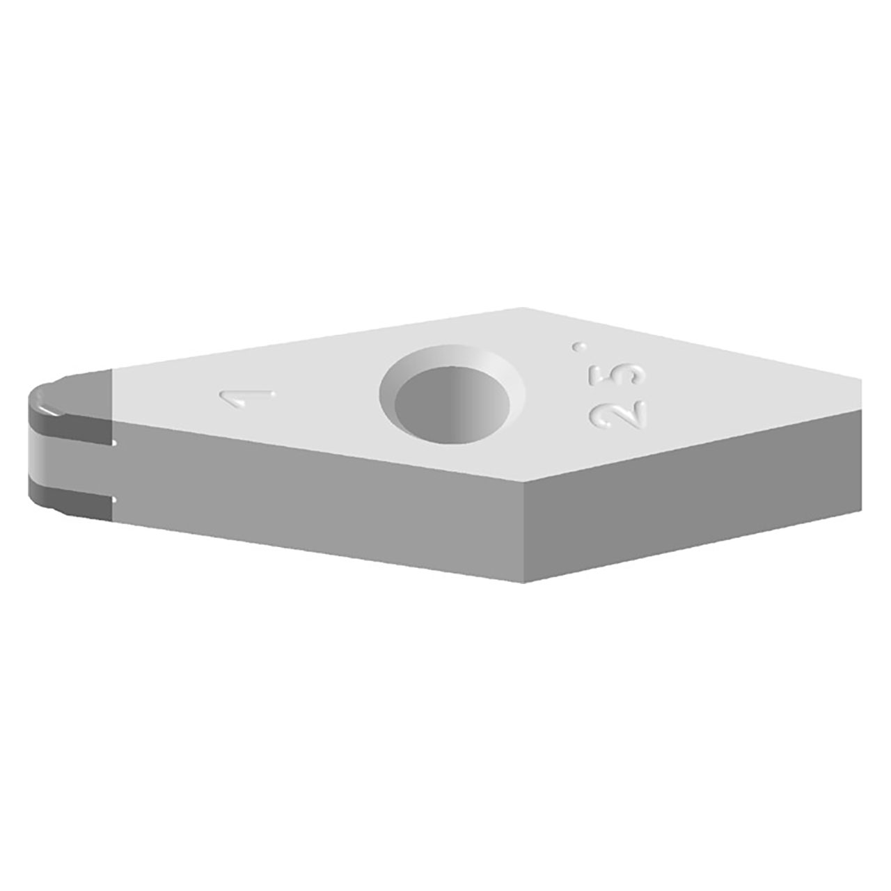 Tungaloy 6838396 | 2QP-YNGG 331 HP BXA20 3/8" Circle Diameter x 0.187" Thickness x 0.016" Radius Polycrystalline Cubic Boron Nitride Indexable Turning Insert