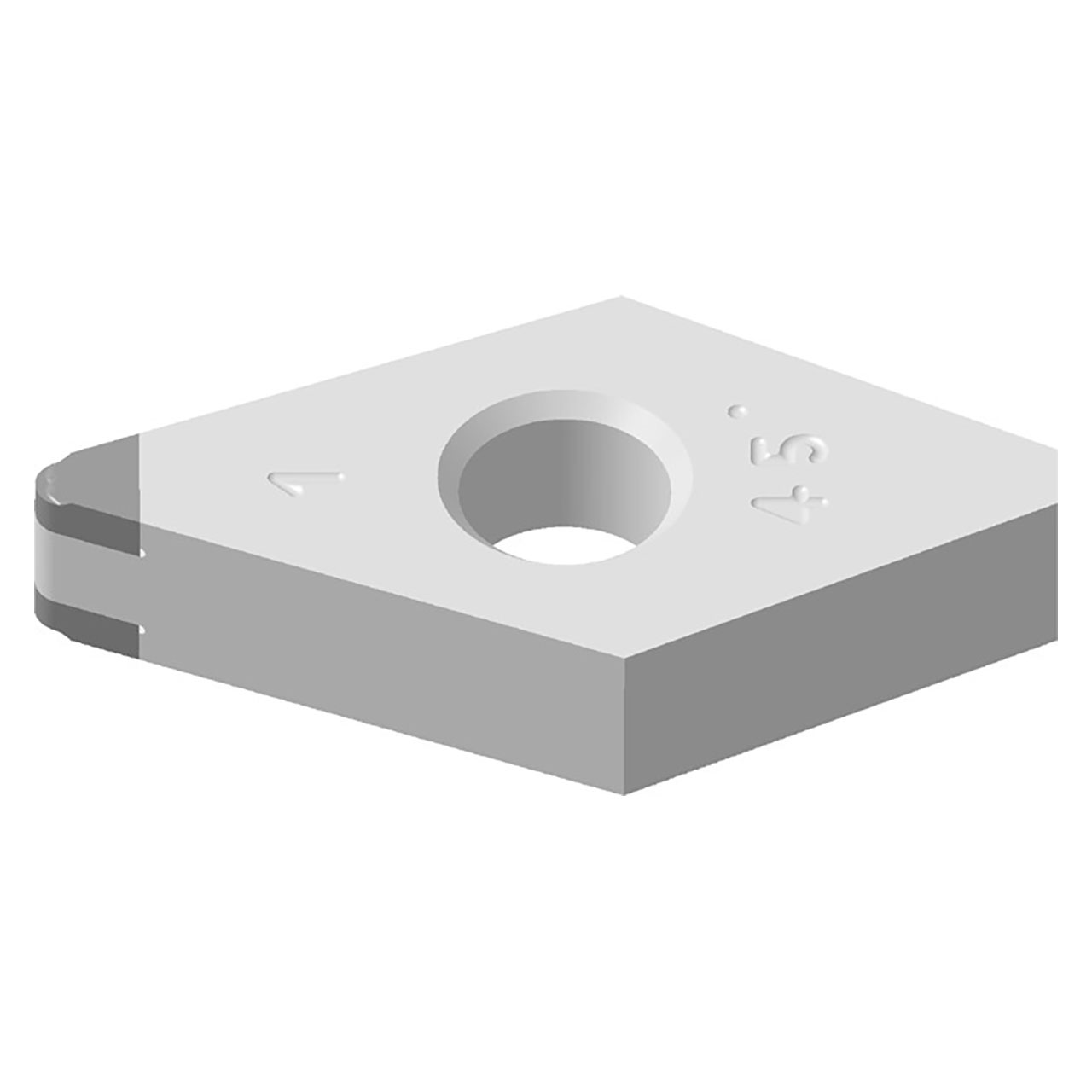 Tungaloy 6838372 | 2QP-FNGG 433 HP BXA20 1/2" Circle Diameter x 0.187" Thickness x 0.047" Radius Polycrystalline Cubic Boron Nitride Indexable Turning Insert