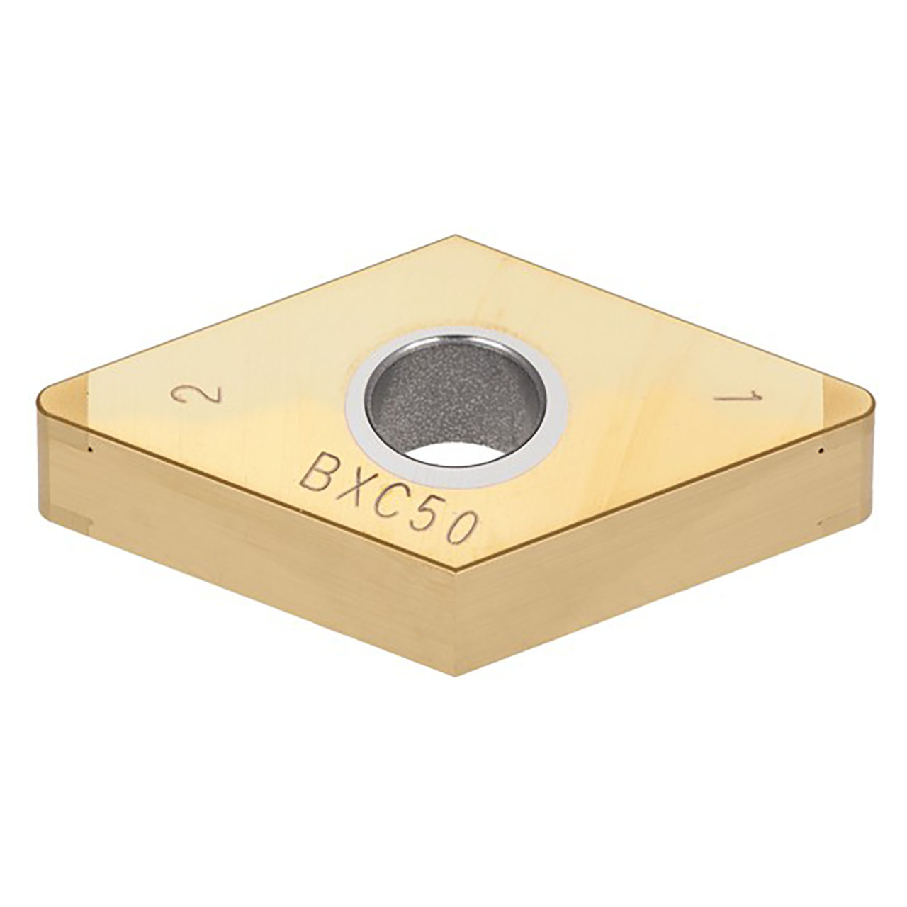 Tungaloy 6818114 | 4QP-DNGA 431 BXC50 1/2" Circle Diameter x 0.187" Thickness x 0.016" Radius TiN Coated Polycrystalline Cubic Boron Nitride Indexable Turning Insert