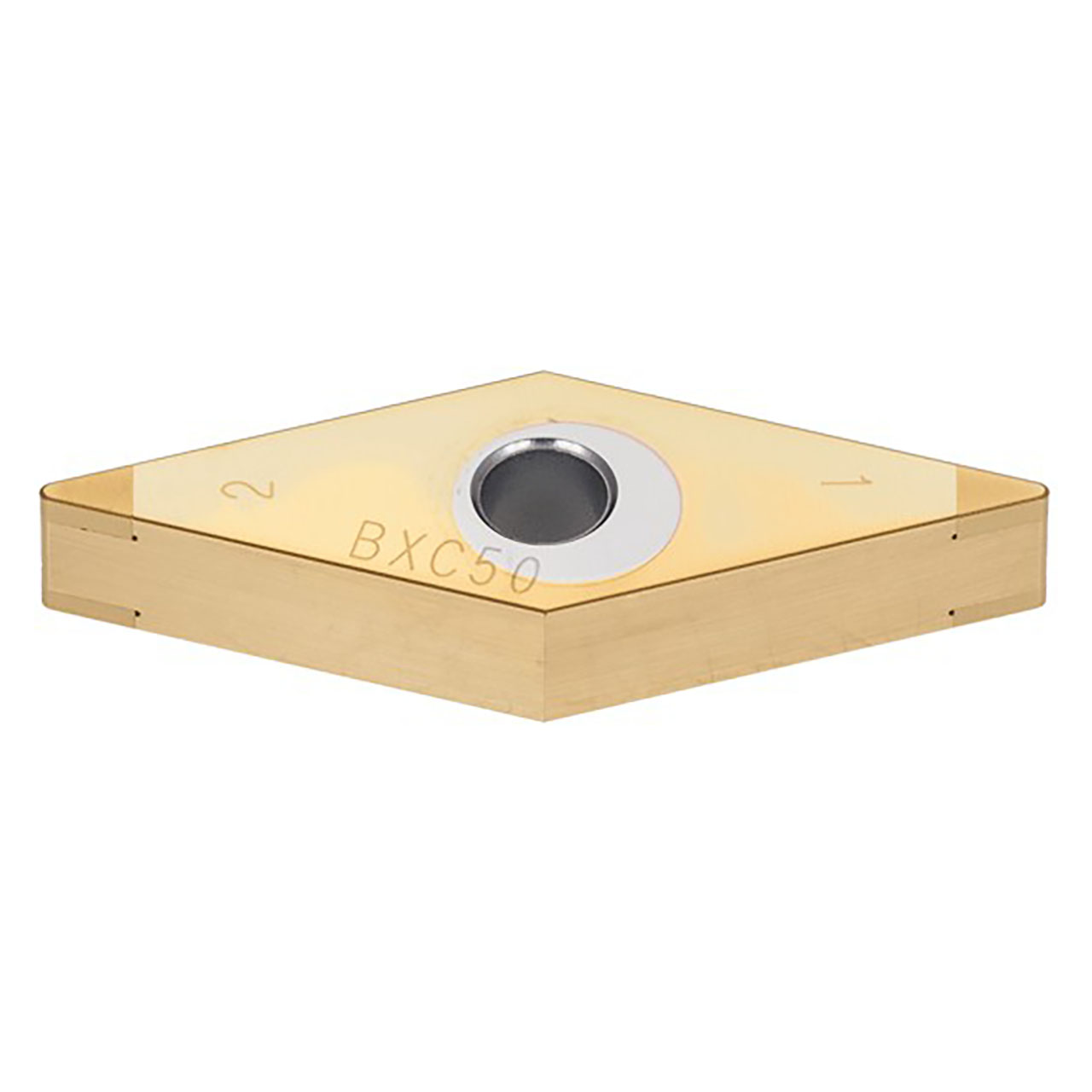 Tungaloy 6818120 | 4QP-VNGA 331 BXC50 3/8" Circle Diameter x 0.187" Thickness x 0.016" Radius TiN Coated Polycrystalline Cubic Boron Nitride Indexable Turning Insert