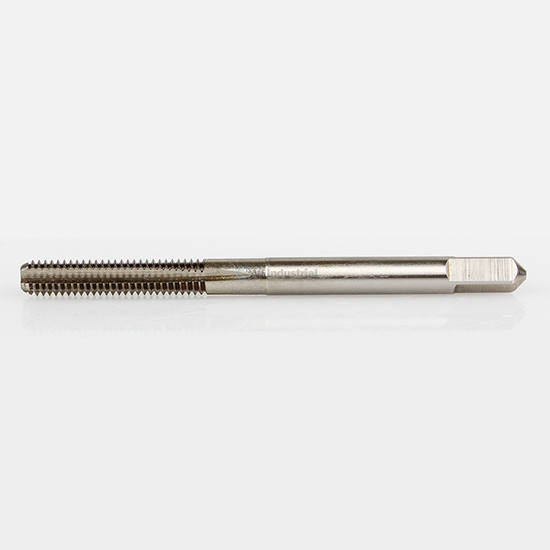 YG1 T7316328 | UNC #10-24 Size x 22.35mm Thread Length x 4.90mm Shank x 60.45mm OAL H3 Bottoming Chamfer Type 4 Flute Bright Coated HSS T7316 Straight Flute Tap