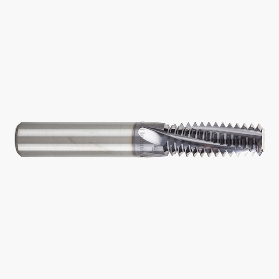 YG1 TE700 | UN 3/4" - 10 Size x 1.250" Thread Length x 1/2" Shank x 3-1/2" OAL x 15 Degree Helix Angle 4 Flute TiAN Coated Carbide TE Helical Flute Thread Mill