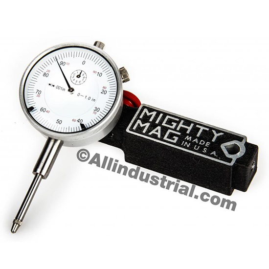 Mighty Mag MIG-400-1-SET | 0-1" Dial Indicator Combo Set Inspection Holder Magnetic Base Kit