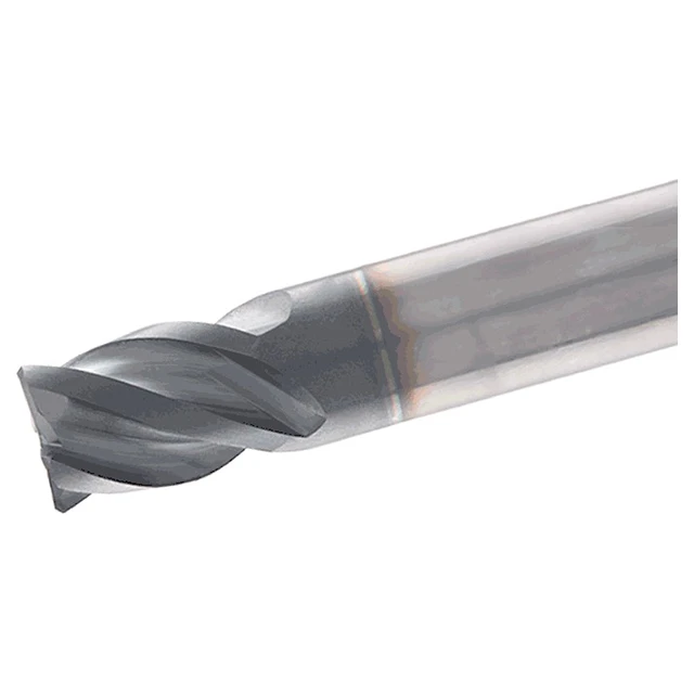 Tungaloy 5623475 | TEC080H4S-08C08CF-R04E63 AH725 8.00mm Diameter x 63.00mm OAL x 0.40mm Radius 4 Flute TiAlN Coated Carbide Corner Radius End Mill
