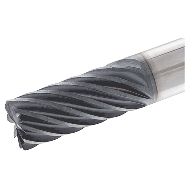 Tungaloy 5623074 | TECK160H9-32C16CF-R08T92 AH725 16.00mm Diameter x 32.00mm Depth of Cut x 92.00mm OAL 9 Flute TiAlN Coated Carbide Roughing & Finishing End Mill