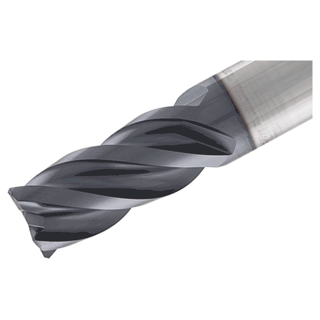 Tungaloy 5667907 | TEC060H4M-12C06CF-E57 AH725 6.00mm Diameter x 57.00mm OAL x 0.25mm Chamfer Width 4 Flute TiAlN Coated Carbide Corner Chamfer End Mills