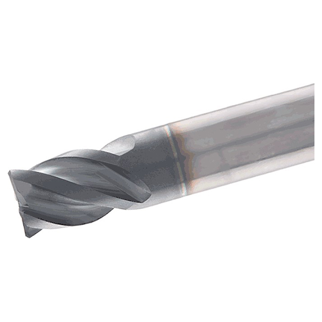 Tungaloy 3302411 | TEC080H4S-08C08CF-E63 AH725 8.00mm Diameter x 63.00mm OAL x 0.30mm Chamfer Width 4 Flute TiAlN Coated Carbide Corner Chamfer End Mills