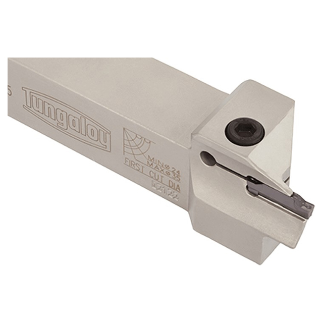 Tungaloy 6860876 | CTFL2525-4T20-034050 34.00mm Minimum Bore Diameter x 25.00mm Shank Height x 150.00mm OAL Steel Left Hand Indexable Grooving Toolholder