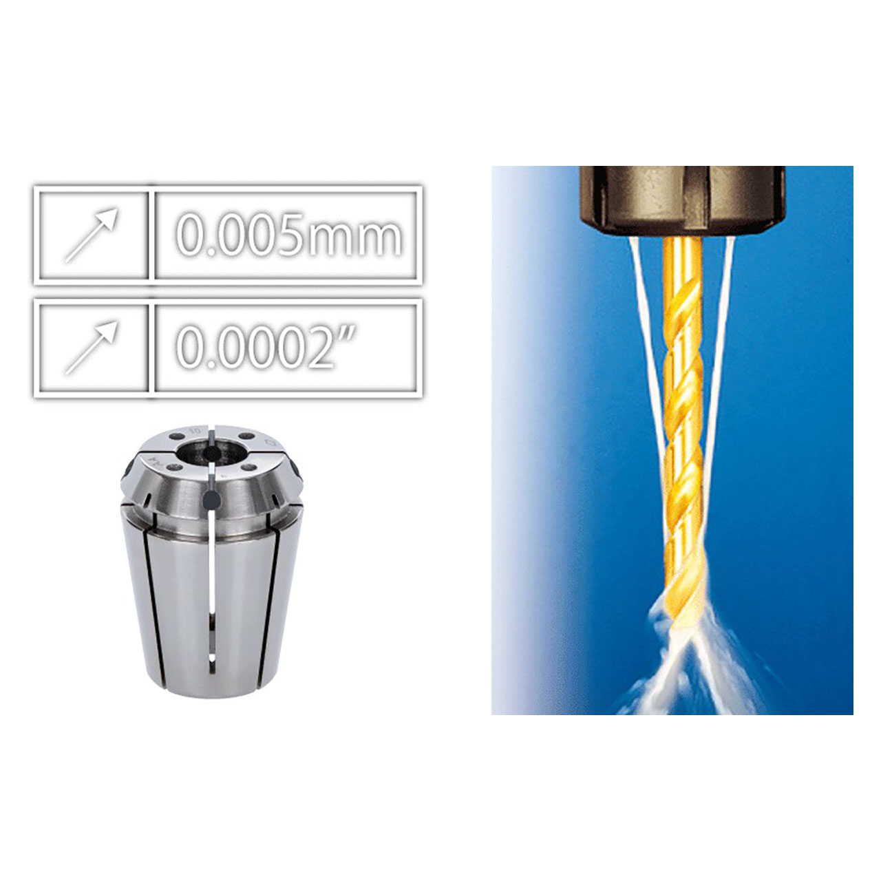 Tungaloy 3389727 | ER20SEAL7AAJET 7.00mm Diameter Steel ER20 ER Collet