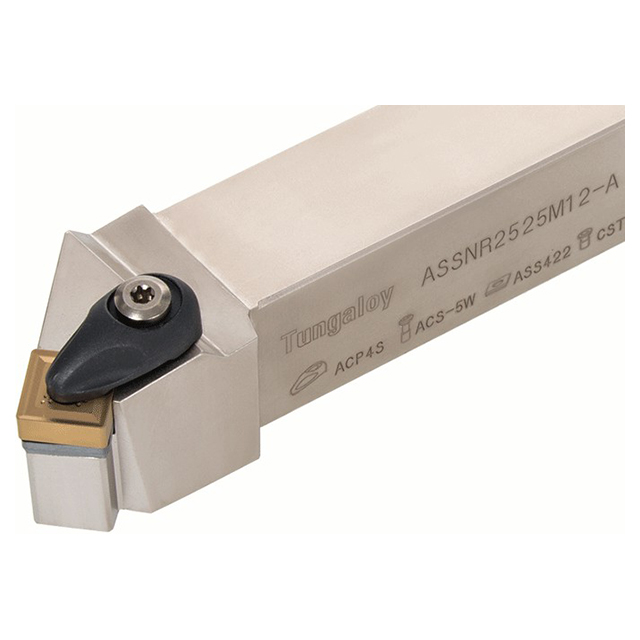 Tungaloy 6888899 | ASSNR2525M15-A 150.00mm Functional Length x 150.00mm OAL x 25.00mm Shank Height Indexable Profiling Toolholder