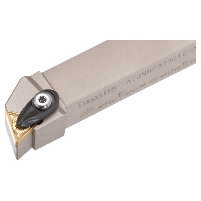 Tungaloy 6852816 | ATQNR2525M16-A 150.00mm Functional Length x 150.00mm OAL x 25.00mm Shank Height Indexable Profiling Toolholder