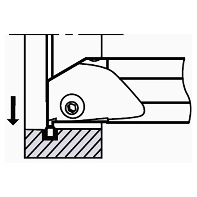 Tungaloy 6816699 | S32S-CGTR50 40.00mm Diameter x 250.00mm Functional Length x 30.00mm Shank Height Right Hand Indexable Grooving Toolholder