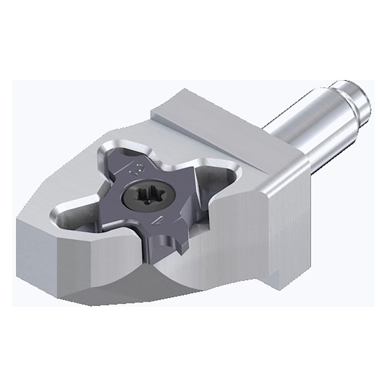 Tungaloy 6838518 | QC12-STCR18-Y 3.00mm Width x 19.89mm Functional Length x 11.99mm Shank Height Right Hand Modular Grooving Cutting Unit Head