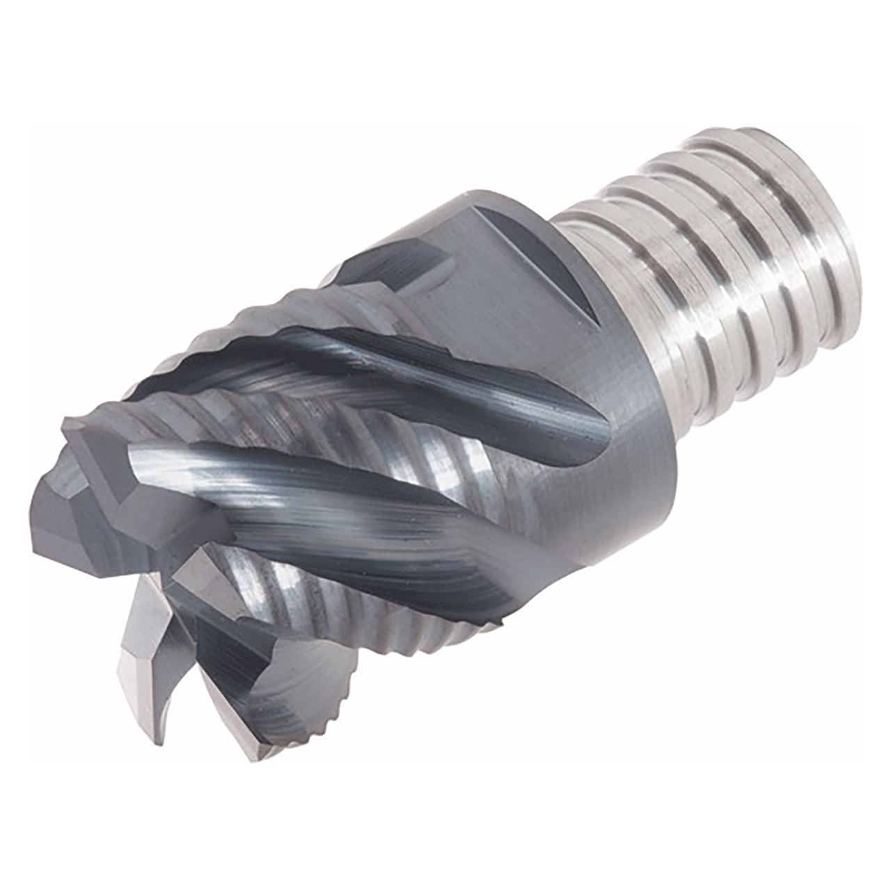 Tungaloy 6859496 | VEE080L05.0C25R04S05 AH725 8.00mm Diameter x 10.00mm Functional Length x 5.00mm Depth of Cut TiAlN Coated Carbide Roughing End Mill Head