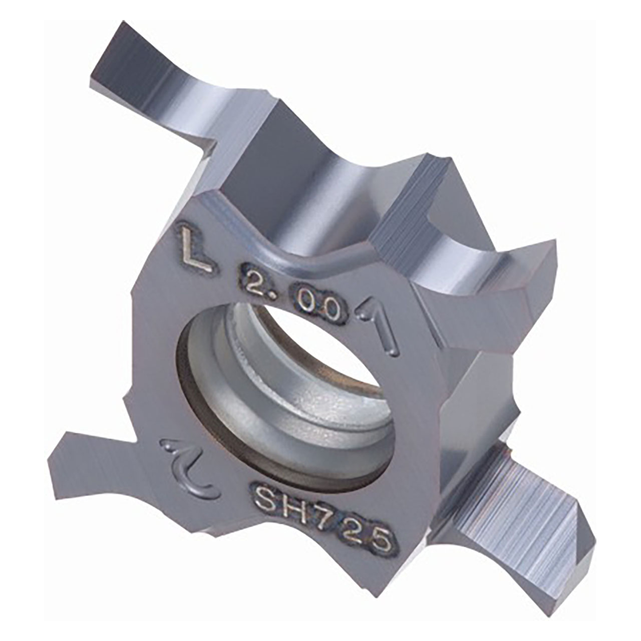 Tungaloy 6790313 | TCF18L100F-005 SH725 0.039" Cutting Width x 0.002" Radius Carbide Grooving Insert