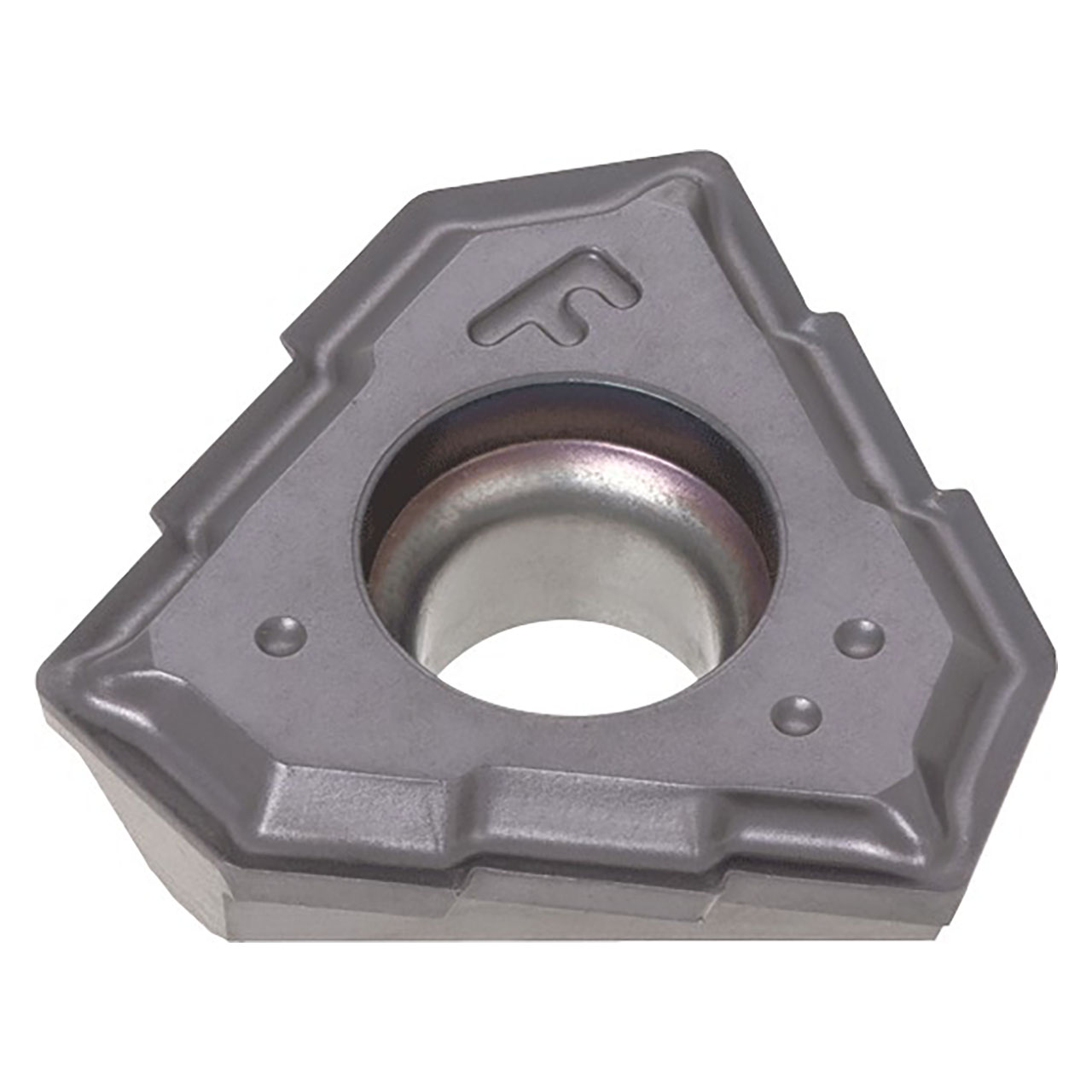 Tungaloy 5567620 | TOHT120405R-NDL AH725 0.456" Circle Diameter x 0.169" Thickness TiAlN Coated Carbide Indexable Drill Insert