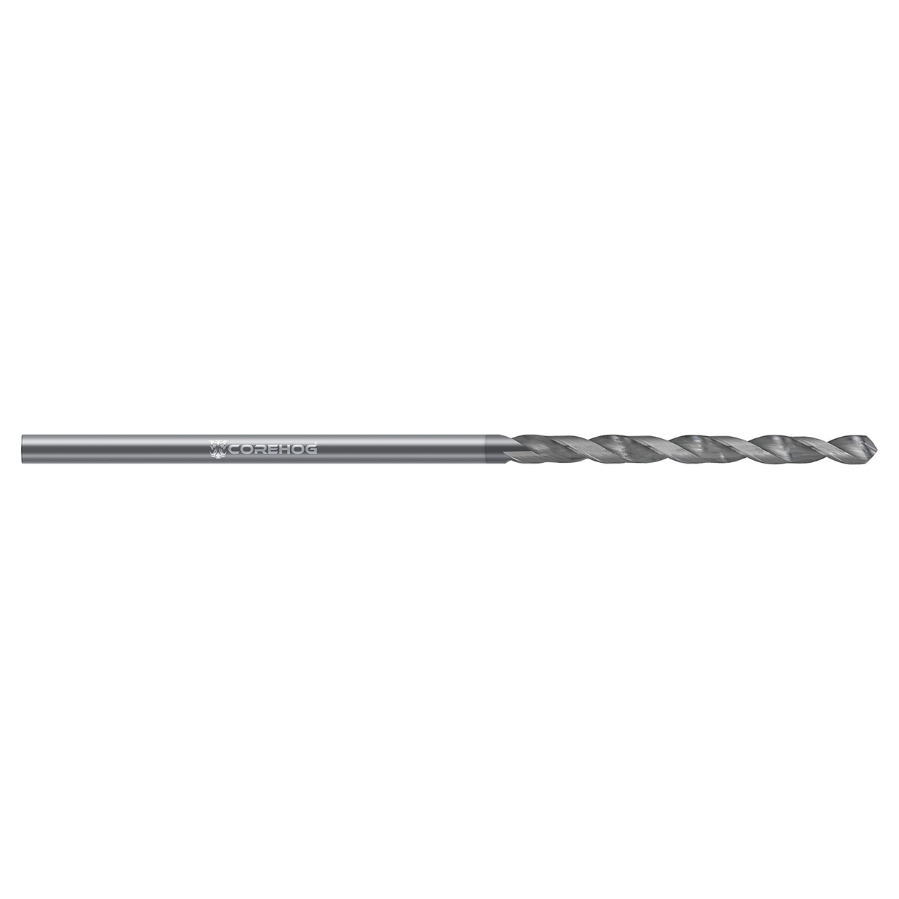 CoreHog C48696 | 0.2380" Drill Diameter x 0.2380" Shank x 1.5000" (1-1/2) Flute Length 2 Flute Uncoated Solid Carbide Jobber Length Drill Bit