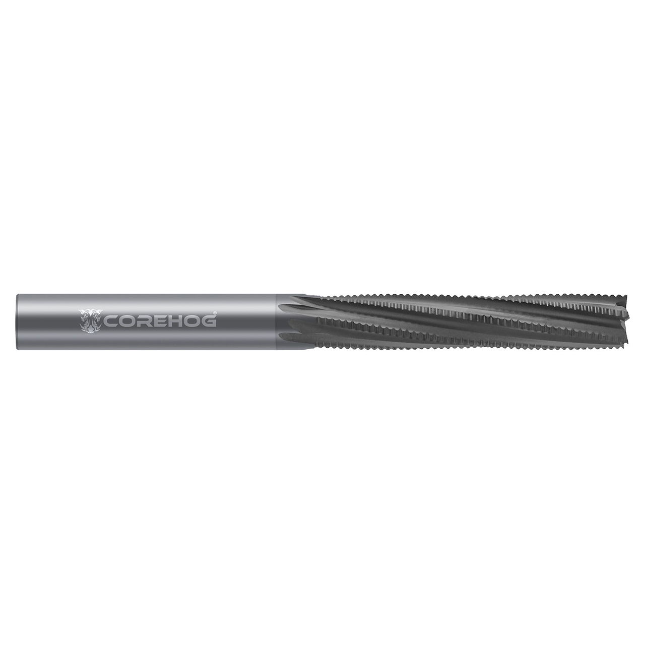 CoreHog C30440 | 0.3750" (3/8) Cutter Diameter x 0.3750" (3/8) Shank x 1.2500" (1-1/4) LOC 6 Flute Chemical Vapor Deposition Diamond Coated Solid Carbide Diamond Pattern Router Bit