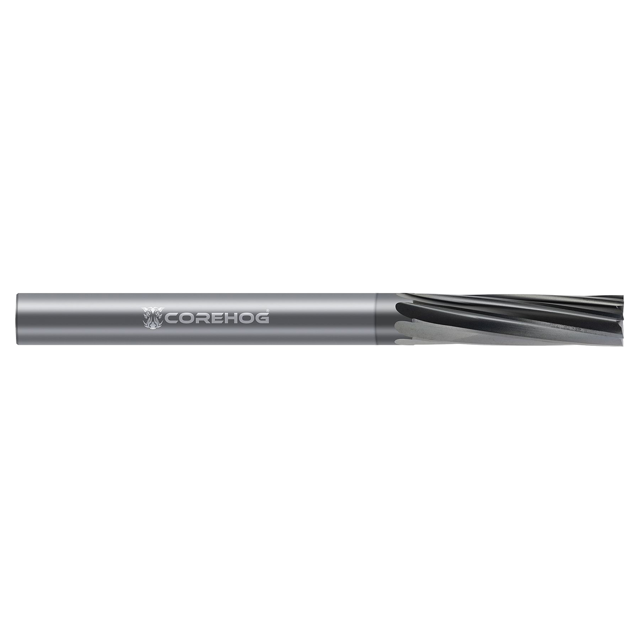 CoreHog C23730 | 0.2500" (1/4) Cutter Diameter x 0.2500" (1/4) Shank x 1.0000" (1) LOC 8 Flute Diamond Like Carbon Coated Solid Carbide Spiral Router Bit