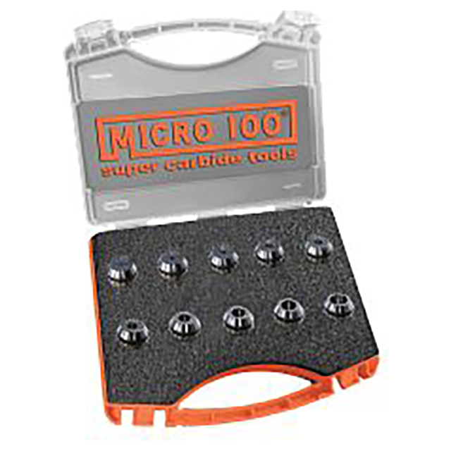 Micro 100 ER16M-1 | Metric Uncoated ER16 Collet Set - 10 Pieces