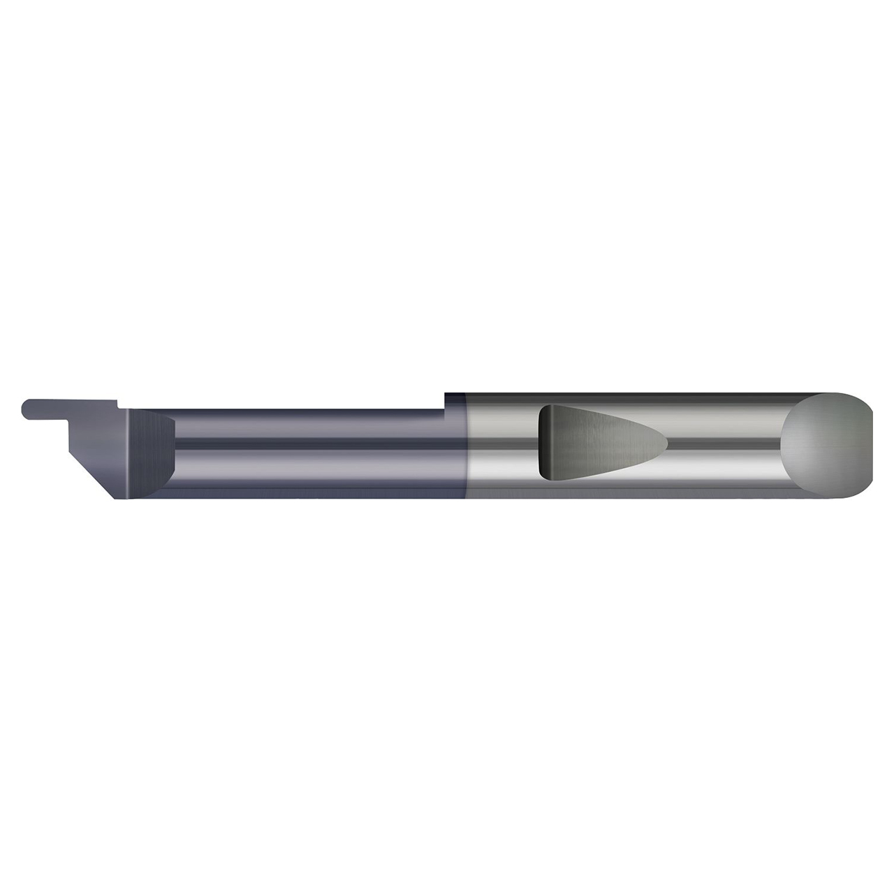 Micro 100 QFGIF-0720 | 0.3025" Minimum Bore Diameter x 1.250" (1-1/4) Maximum Bore Depth x 0.1250" (1/8) Projection x 0.0310" (1/32) Radius Uncoated Right Hand Quick Change Grooving Tool