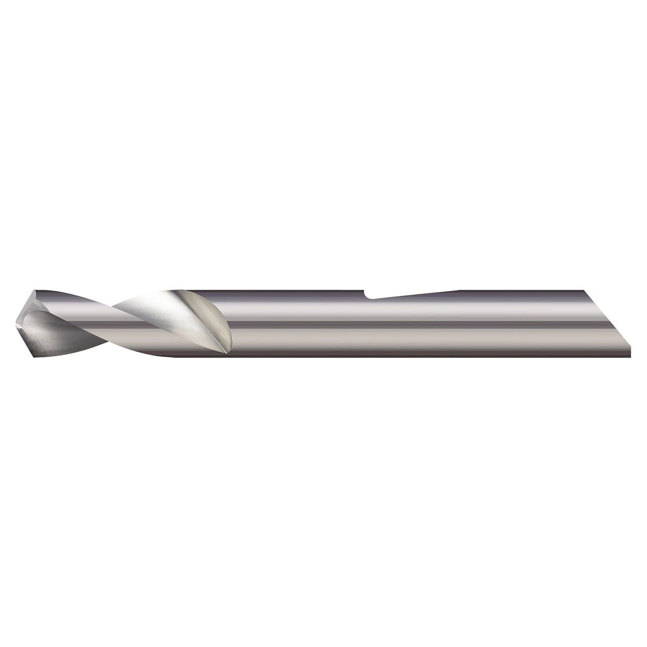 Micro 100 QSPD-125-082X | 0.125" (1/8) Drill Diameter x 0.375" (3/8) Flute Length AlTiN Coated 2 Flute Quick Change Spotting Drill