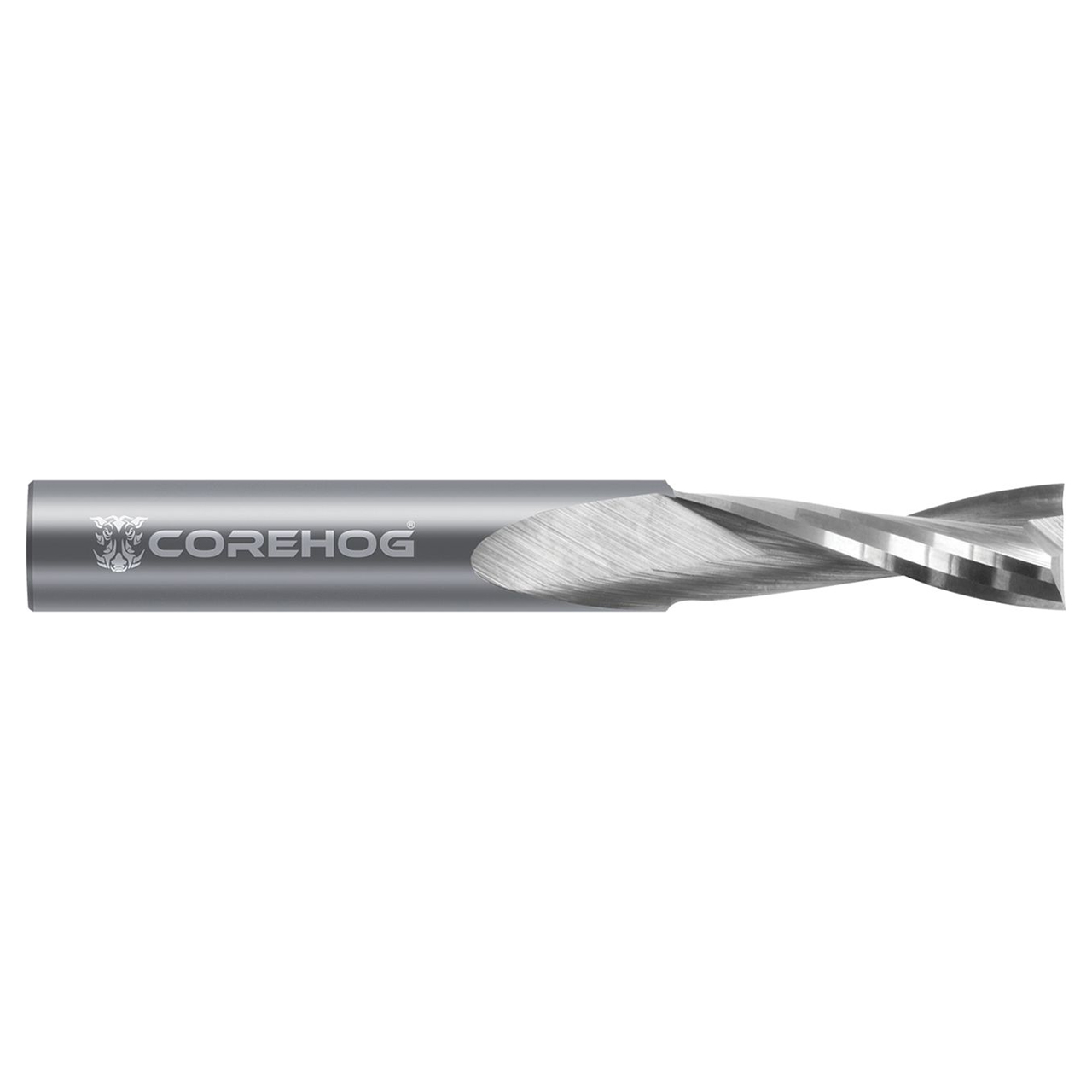CoreHog C82174 | 0.1250" (1/8) Cutter Diameter x 0.1250" (1/8) Shank x 0.3750" (3/8) LOC 2 Flute Uncoated Solid Carbide Square End Mill