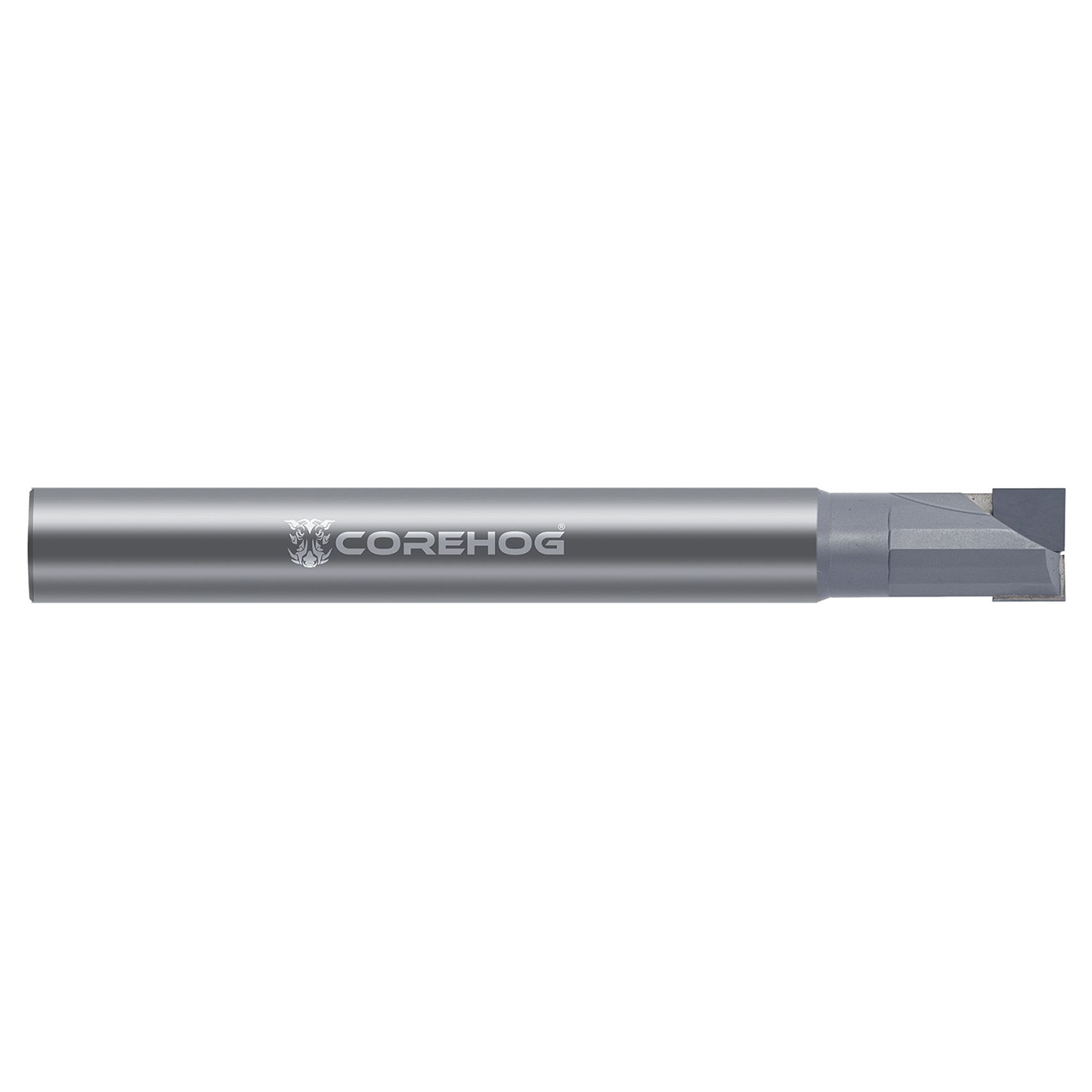 CoreHog C82527 | 0.3750" (3/8) Cutter Diameter x 0.3750" (3/8) Shank x 0.3120" (5/16) LOC 2 Flute Polycrystalline Diamond Brazed on Solid Carbide Square End Mill