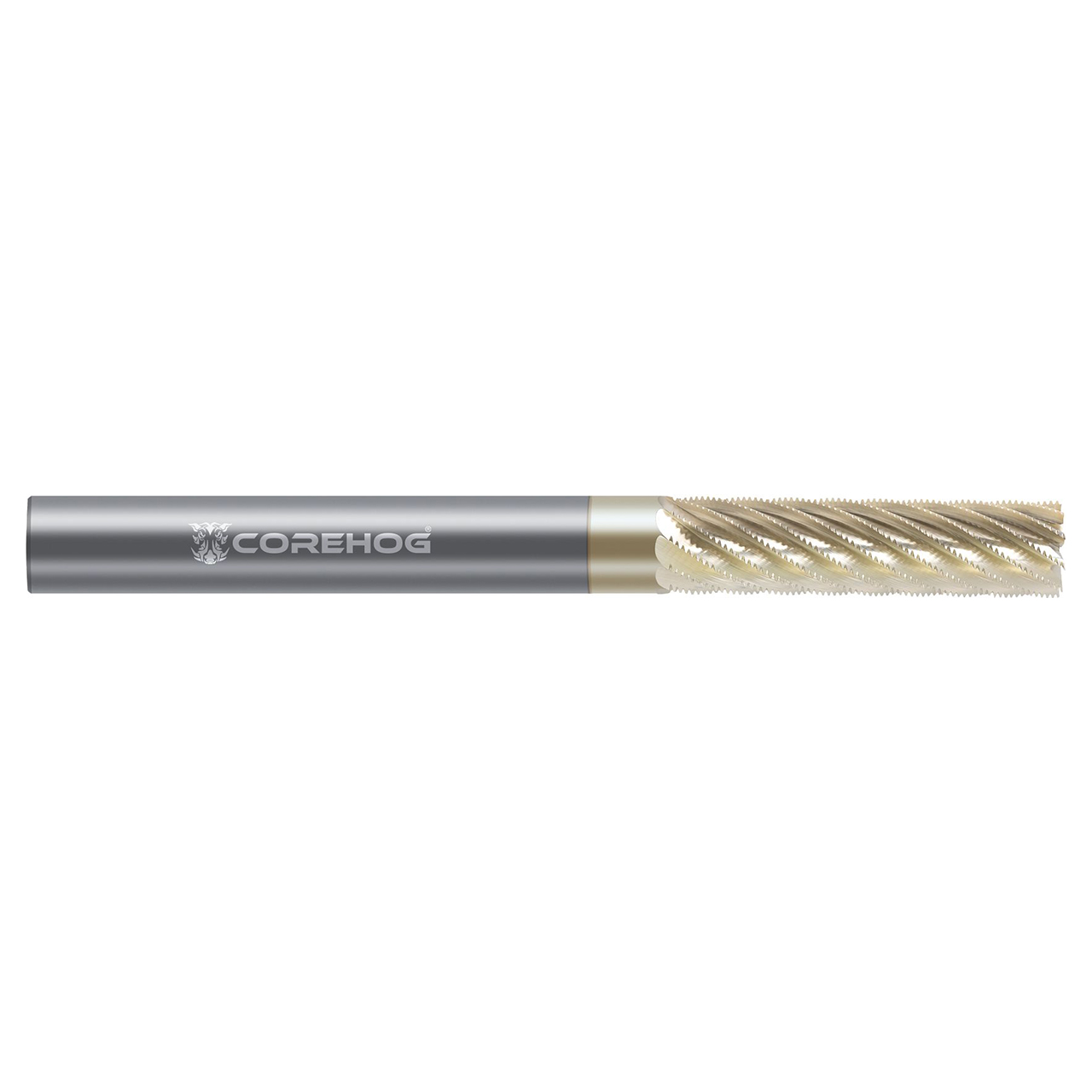 CoreHog C65069 | 0.2500" (1/4) Cutter Diameter x 0.2500" (1/4) Shank x 1.2500" (1-1/4) LOC 6 Flute ZrN Coated Solid Carbide Square End Mill