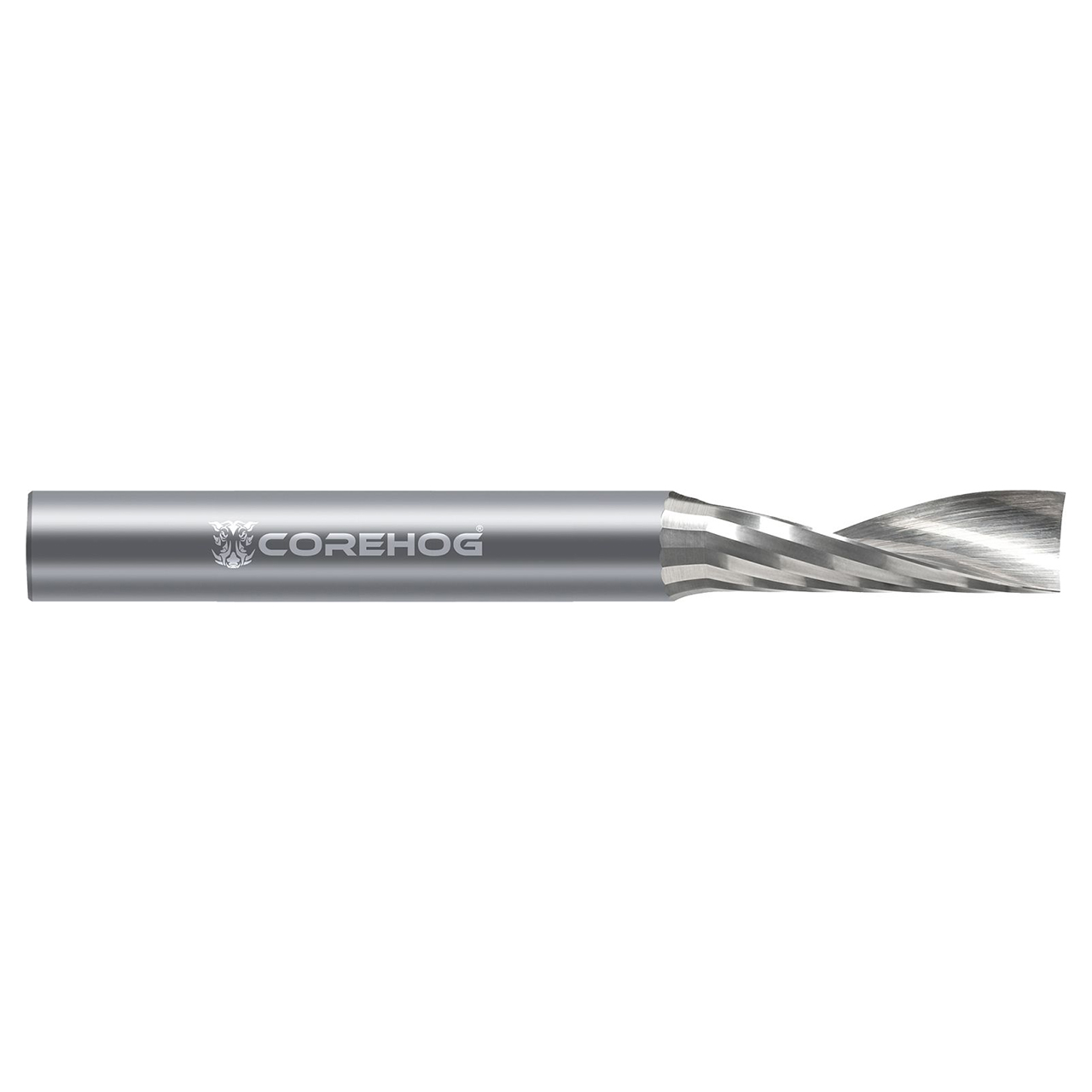 CoreHog C66407 | 0.3750" (3/8) Cutter Diameter x 0.3750" (3/8) Shank x 1.1250" (1-1/8) LOC 1 Flute Uncoated Solid Carbide Square End Mill