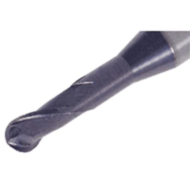 Tungaloy 5650319 | TEB016A2-024/12C4M45 AH750 1.60mm Diameter x 45.00mm OAL 2 Flute TiAlN Coated Carbide Ball End Mill