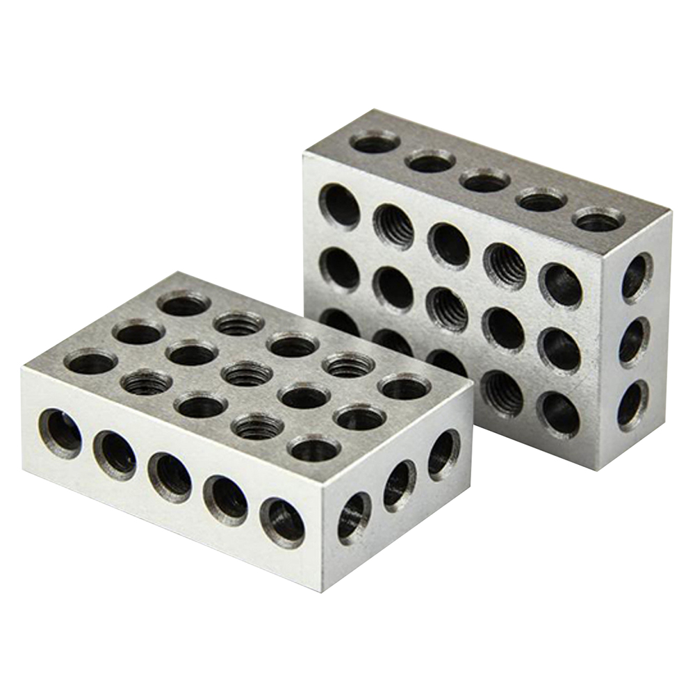 All Industrial 55500 | 1 Matched Pair Ultra Precision 1-2-3 Blocks 23 Holes 0.0002" Machinist 123 Jig