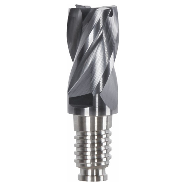 Haimer DL12F2004MN1200R3.00DA | DL12 x 12.00mm Diameter x 24.00mm LOC x 3.00mm Radius 4 Flute Carbide Corner Radius & Corner Chamfer End Mill Head