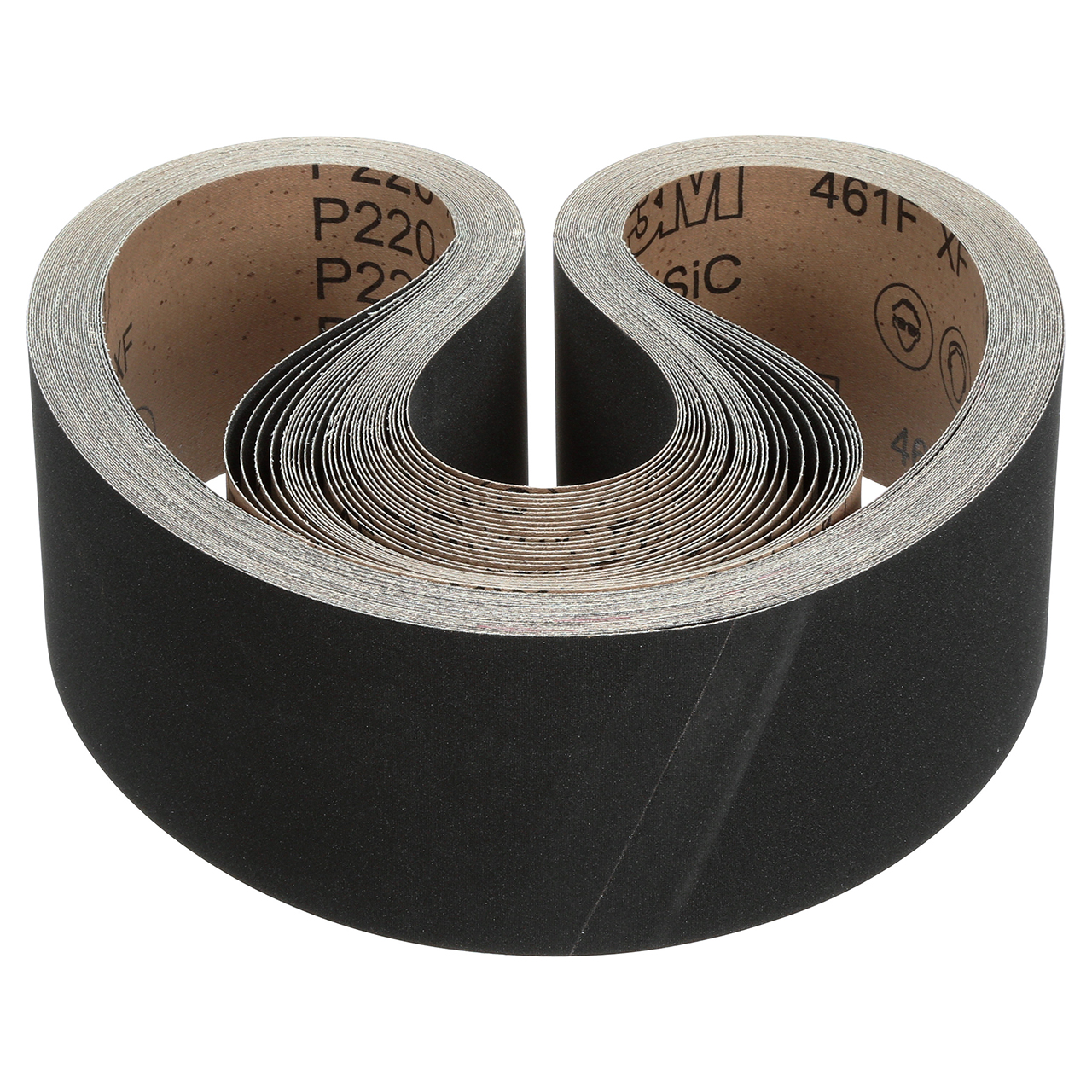 3M 7010307714 | 461F x P220 Grit x 156.000" OAL Silicon Carbide Cloth Belt