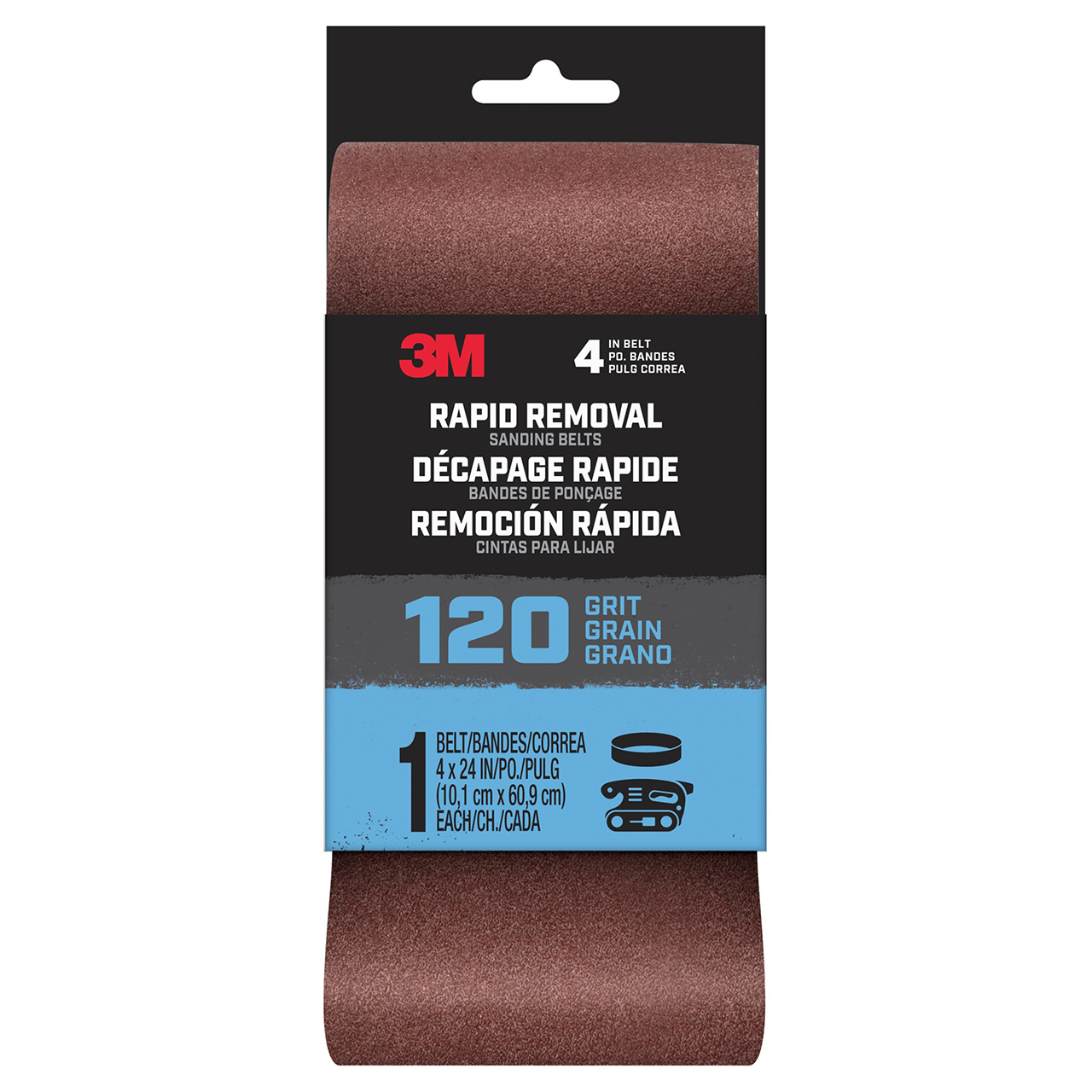 3M 7100188467 | 120 Grit x 24.000" OAL Ceramic Aluminum Oxide Power Sanding Belt