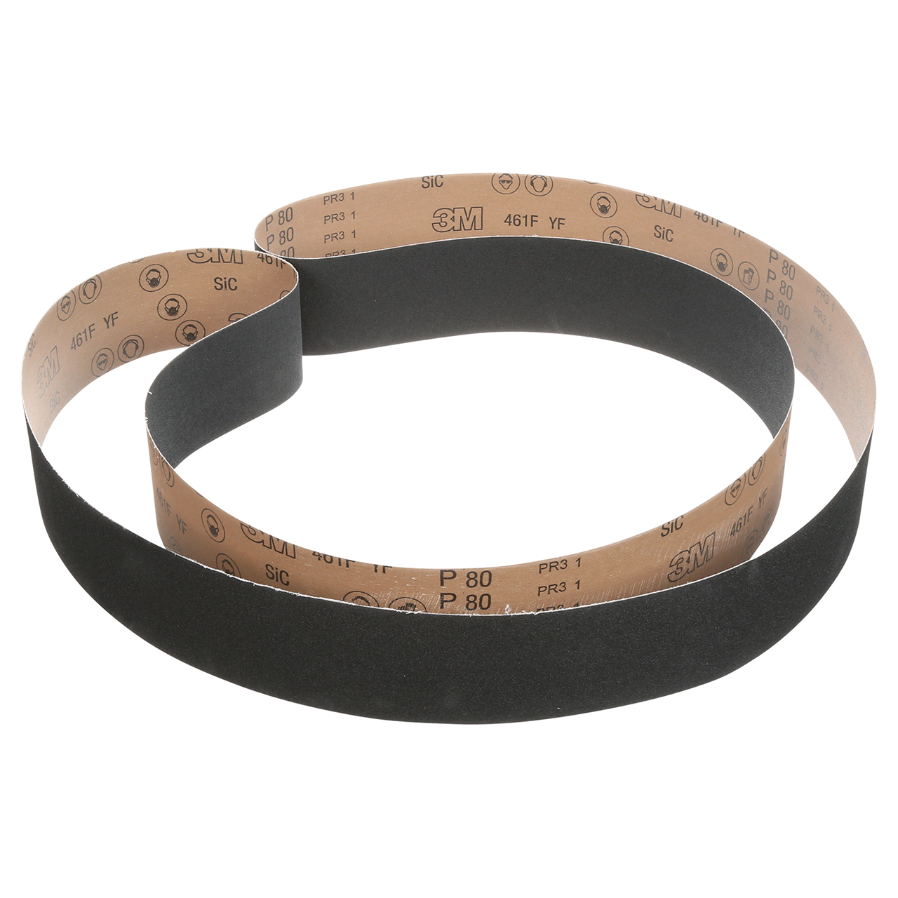 3M 7100208496 | 461F x P60 Grit x 110.000" OAL Silicon Carbide Cloth Belt