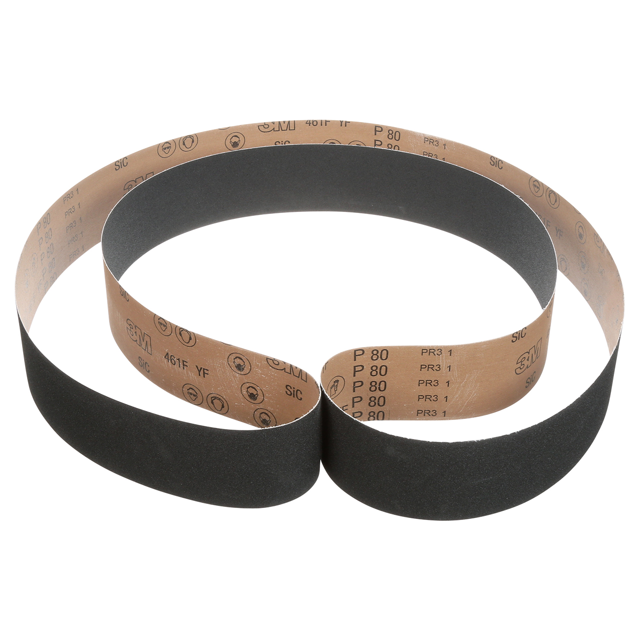 3M 7100242653 | 461F x P180 Grit x 118.125" OAL Silicon Carbide Cloth Belt