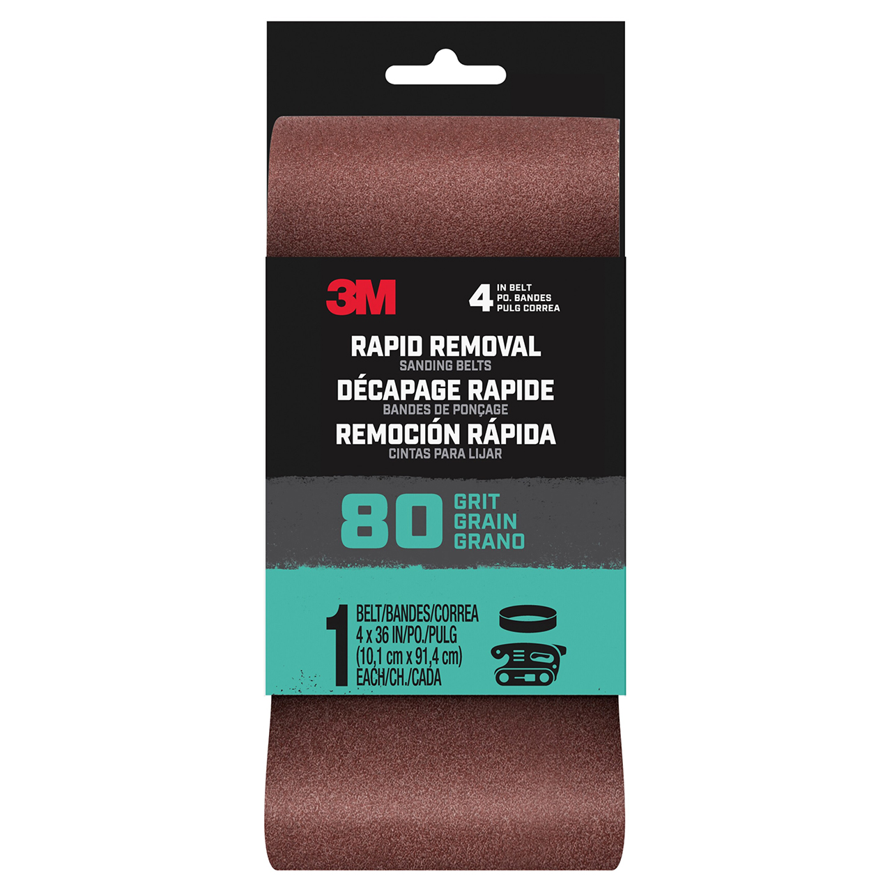 3M 7100198743 | 80 Grit x 361.000" OAL Ceramic Aluminum Oxide Power Sanding Belt