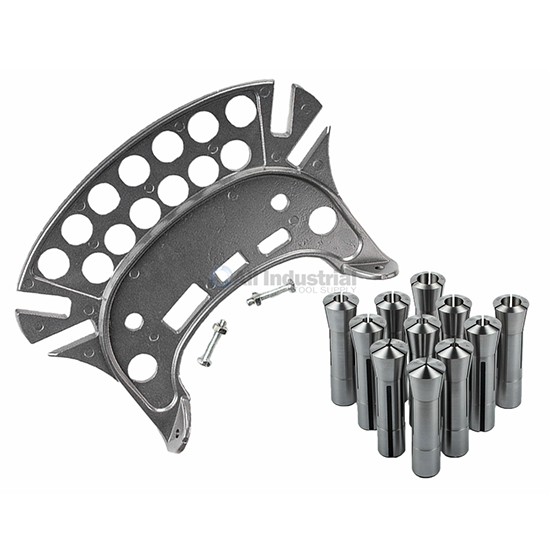 All Industrial 41086 | 11pc R8 Collet Set 1/8" to 3/4" for Bridgeport With R8 Collet Rack - 15 Slot