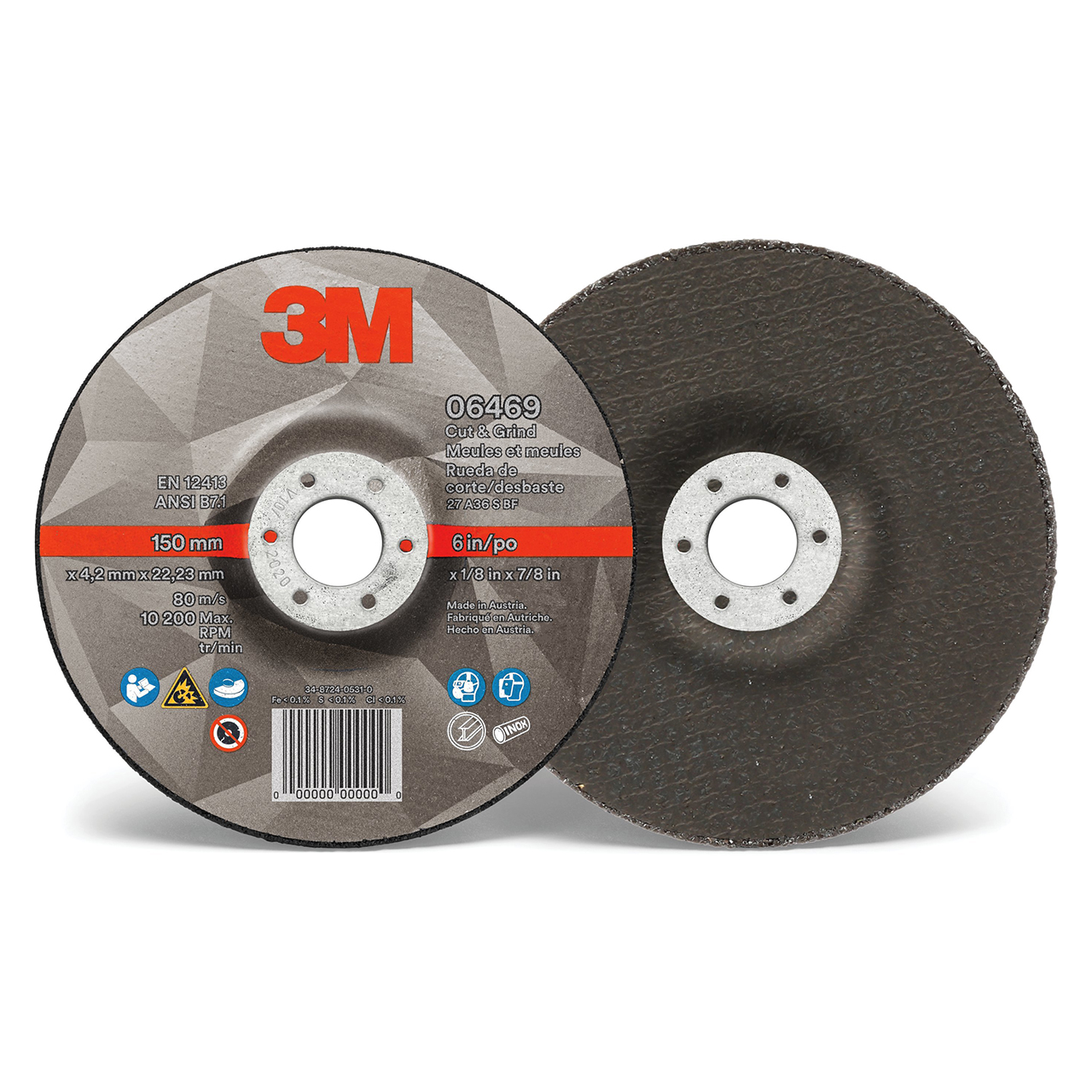 3M 7100219761 | 6.000" Diameter x 0.125" Thickness Cutoff Wheel