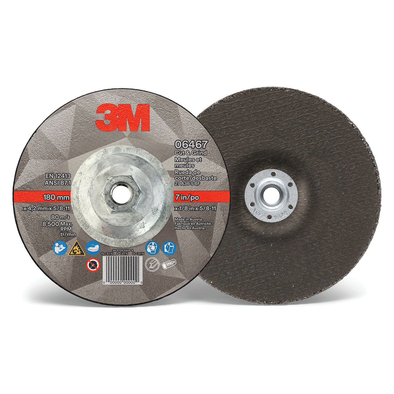 3M 7100218056 | 7.000" Diameter x 0.125" Thickness Cutoff Wheel