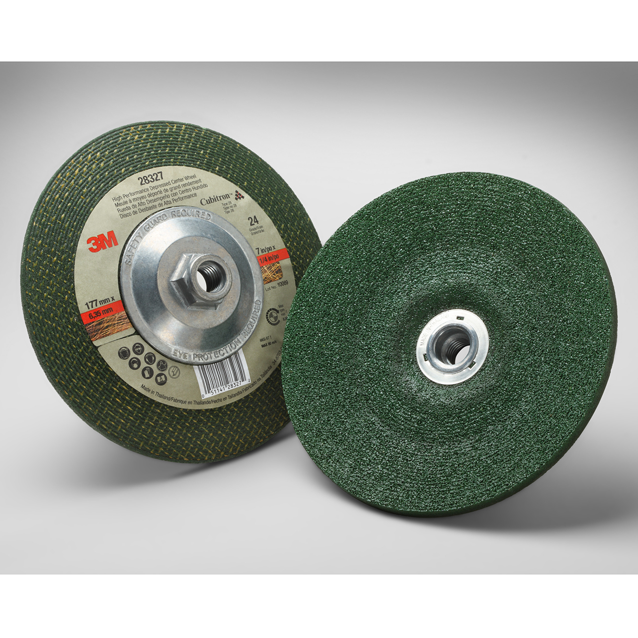 3M 7010325732 | 9.000" Diameter x 0.250" Thickness Depressed Center Wheel