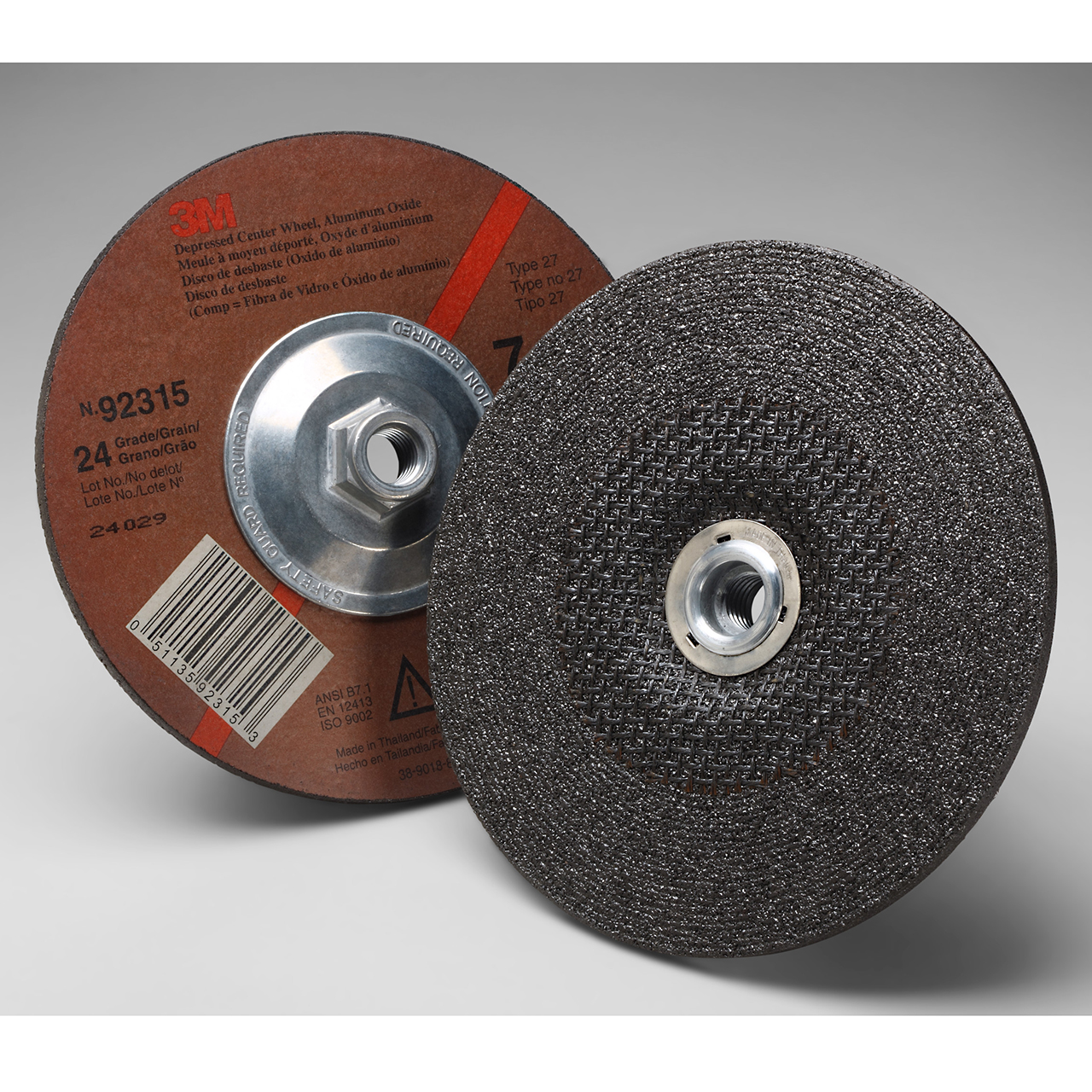 3M 7010325743 | 7.000" Diameter x 0.250" Thickness Depressed Center Wheel