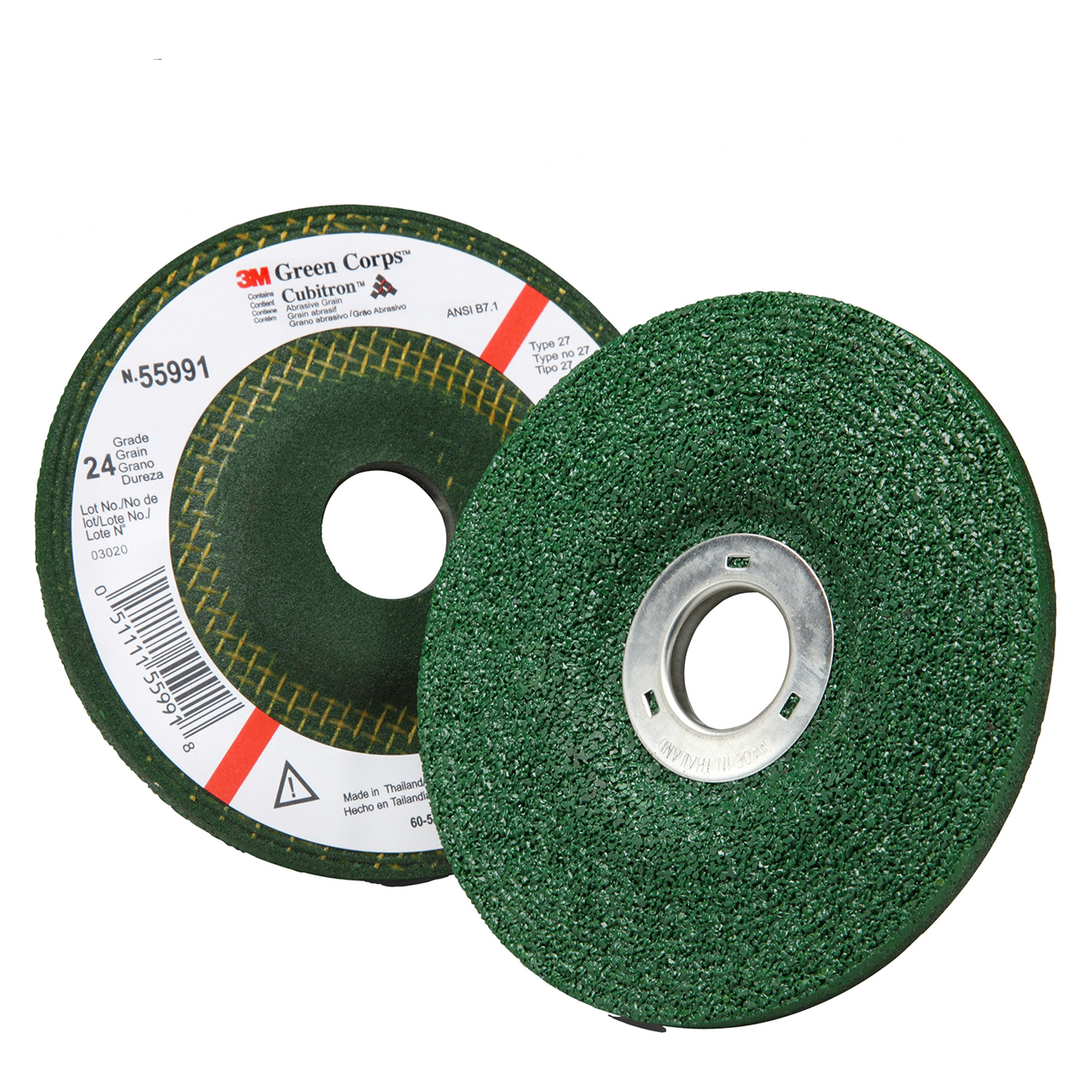 3M 7000044994 | 4.500" Diameter x 0.250" Thickness Depressed Center Wheel
