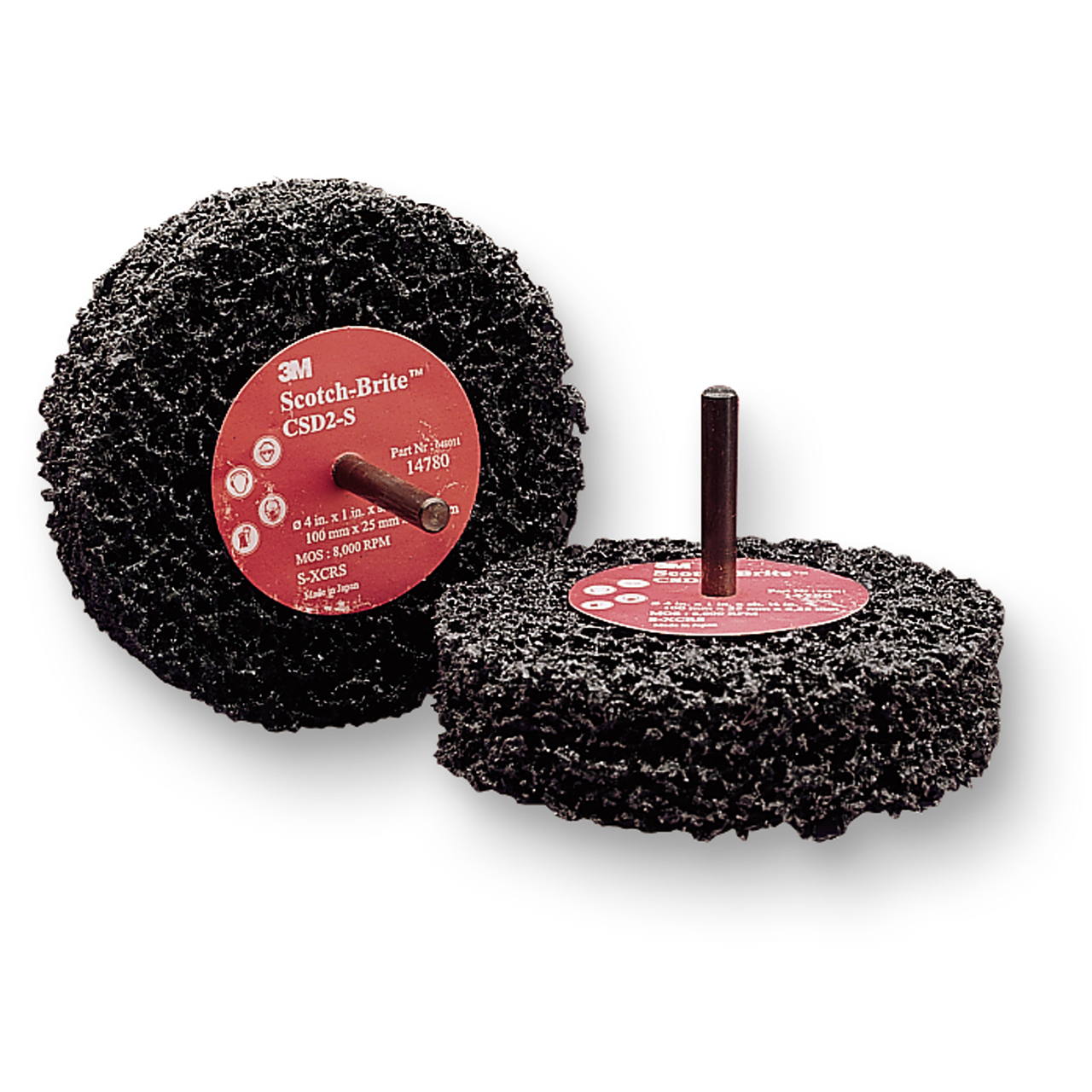 3M 7000120711 | Scotch-Brite 4" OAD x 1/4" Hole Diameter Extra Coarse Silicon Carbide Clean and Strip Disc