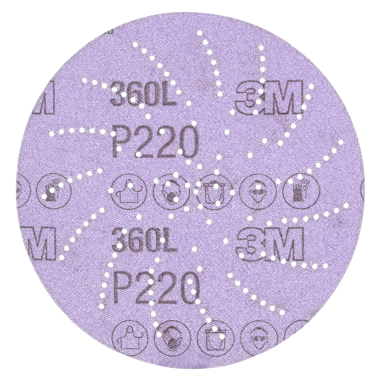 3M 7010029941 | Xtract 5" Diameter 360L P220 Grit Aluminum Oxide Film Disc