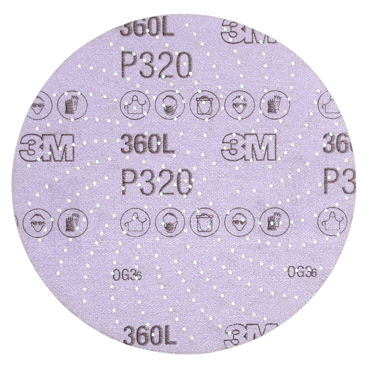3M 7100077622 | Xtract 6" Diameter 360L P320 Grit Aluminum Oxide Film Disc