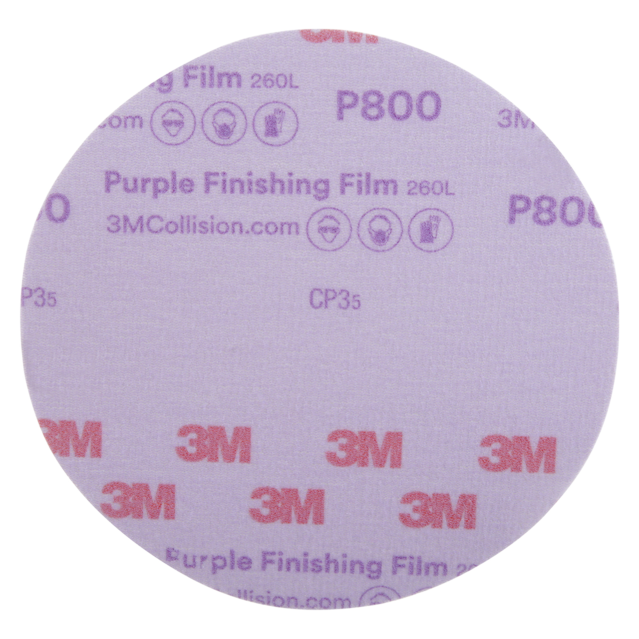 3M 7100122792 | 30670 Hookit 6" Diameter 260L P800 Grit Aluminum Oxide Film Abrasive Disc