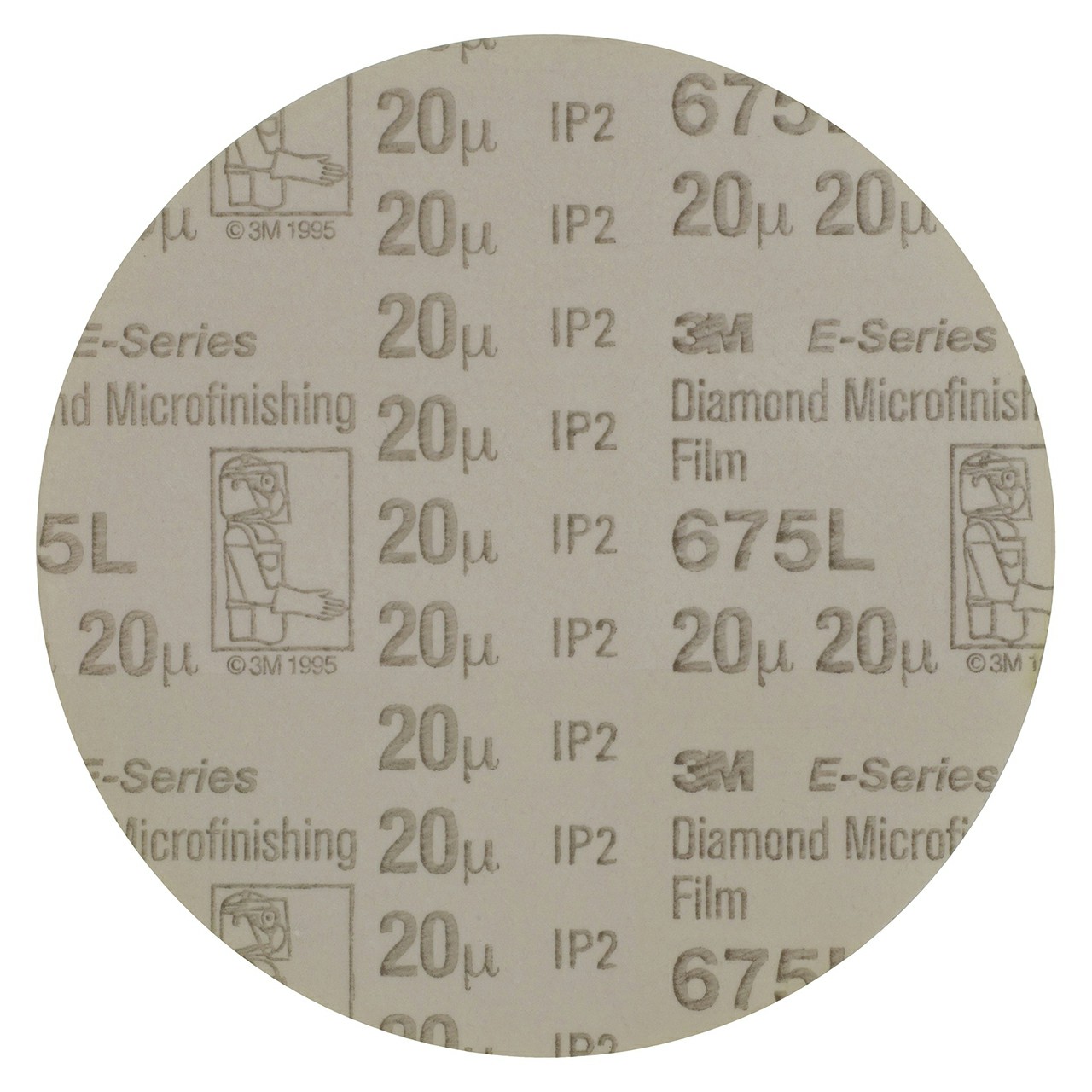 3M 7000045047 | 5" Diameter 675L Diamond Microfinishing Film PSA Disc