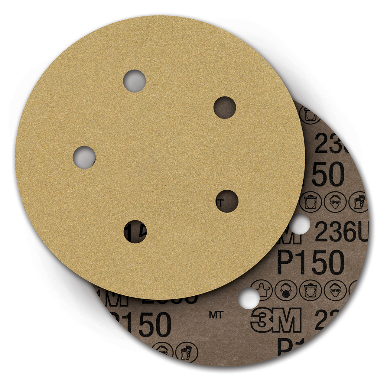 3M 7100192497 | Hookit 5" Diameter 236U C Weight P80 Grit Aluminum Oxide Paper Disc